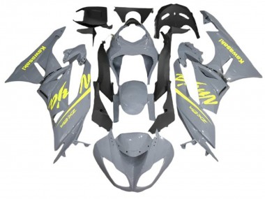 2009-2012 Kawasaki ZX6R Motorcycle Fairings - Nardo Grey Yellow