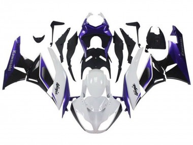 2009-2012 Kawasaki ZX6R Motorcycle Fairings - Purple White Black