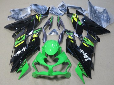 2019-2022 Kawasaki ZX6R Motorcycle Fairings - Green Yellow Glossy Black