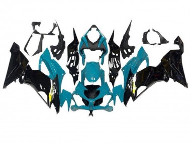 2019-2022 Kawasaki ZX6R Motorcycle Fairings - Teal Blue Glossy Black Yellow