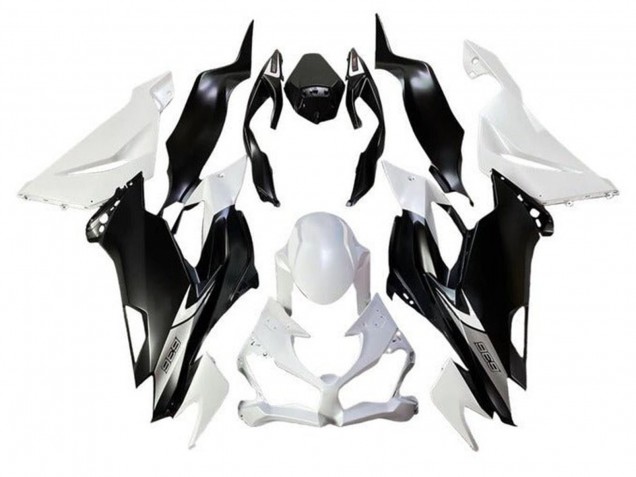 2019-2022 Kawasaki ZX6R Motorcycle Fairings - White Matte Black