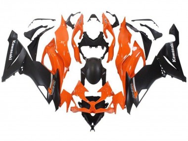 2019-2022 Kawasaki ZX6R Motorcycle Fairing - Orange Matte Black