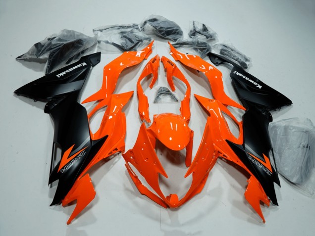 2019-2022 Kawasaki ZX6R Motorcycle Fairings - Orange Matte Black