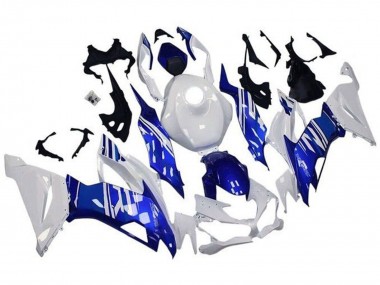 2019-2022 Kawasaki ZX6R Motorcycle Fairings - White Blue