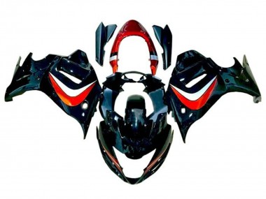 2008-2013 Suzuki GSX650F Motorcycle Fairings - Black Candy Orange Silver