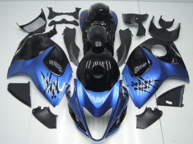 2008-2020 Glossy Black Light Blue Suzuki GSXR 1300 Hayabusa Motorcycle Fairings