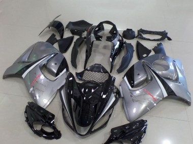 2008-2020 Glossy Black Silver Chrome Suzuki GSXR 1300 Hayabusa Motorcycle Fairings
