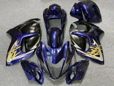 2008-2020 Dark Blue Black Gold Suzuki GSXR 1300 Hayabusa Motorcycle Fairings