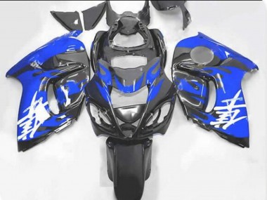 2008-2020 Black Blue Flame Suzuki GSXR 1300 Hayabusa Motorcycle Fairings