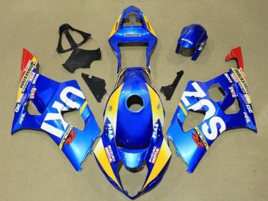 2003-2004 Suzuki GSXR 1000 Motorcycle Fairings - Blue Yellow Red White Motul