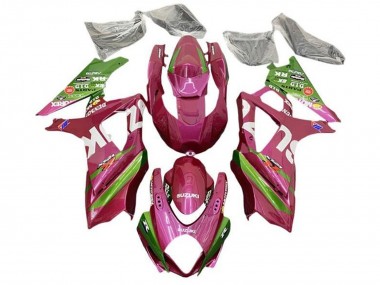 2005-2006 Suzuki GSXR 1000 Motorcycle Fairings - Pink Green