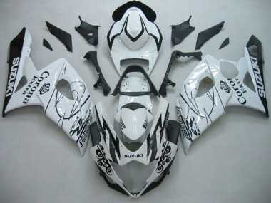 2005-2006 Suzuki GSXR 1000 Motorcycle Fairings - White Black Alstare Corona