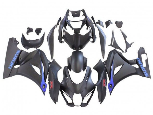 2017-2025 Suzuki GSXR1000 Motorcycle Fairings - Matte Black Blue