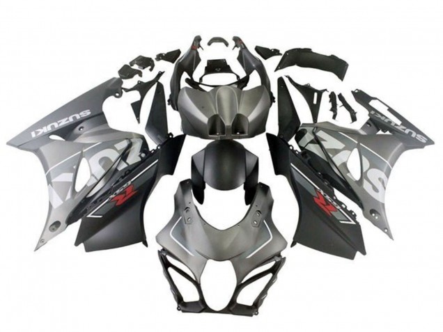 2017-2025 Suzuki GSXR1000 Motorcycle Fairings - Matte Silver Matte Black