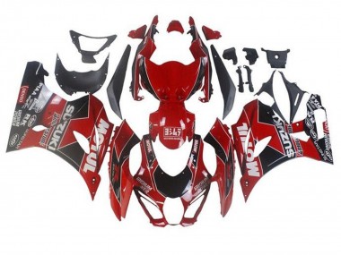 2017-2025 Suzuki GSXR1000 Motorcycle Fairings - Red White Black Motul