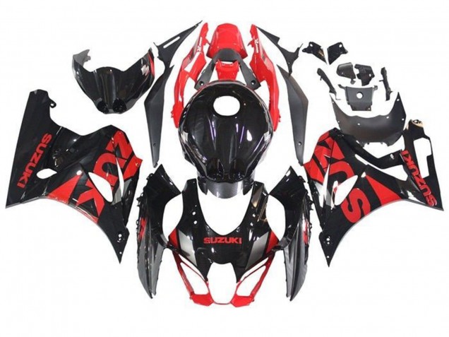 2017-2025 Suzuki GSXR1000 Motorcycle Fairings - Black Red