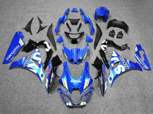 2017-2025 Suzuki GSXR1000 Motorcycle Fairings - Blue White Ecstar
