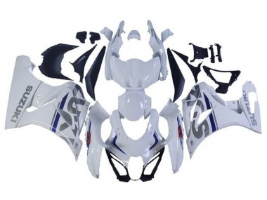 2017-2025 Suzuki GSXR1000 Motorcycle Fairings - White Silver Blue