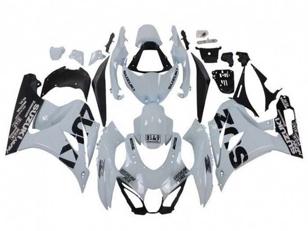2017-2025 Suzuki GSXR1000 Motorcycle Fairings - White Black