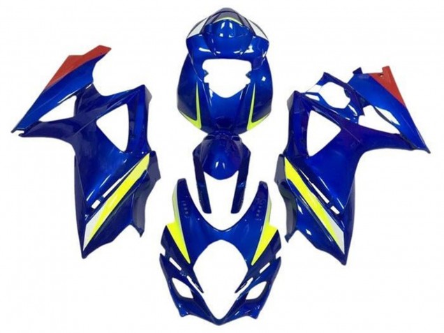 2007-2008 Suzuki GSXR 1000 Motorcycle Fairings - Blue Yellow Red