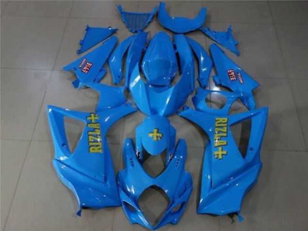 2007-2008 Suzuki GSXR 1000 Motorcycle Fairings - Blue Gold Rizla