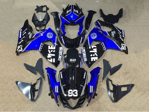 2009-2016 Suzuki GSXR 1000 Motorcycle Fairings - Black Blue White 93
