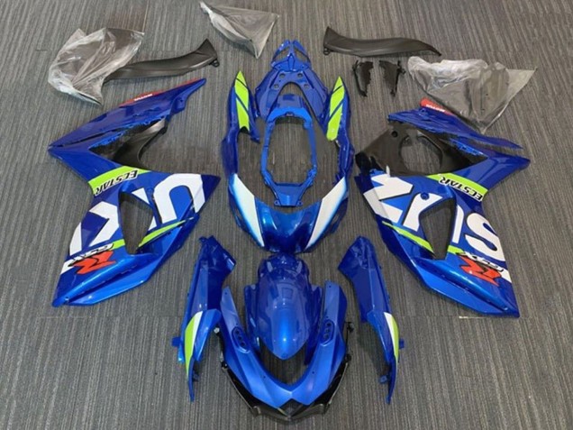 2009-2016 Suzuki GSXR 1000 Motorcycle Fairings - Blue Neon Green White Ecstar