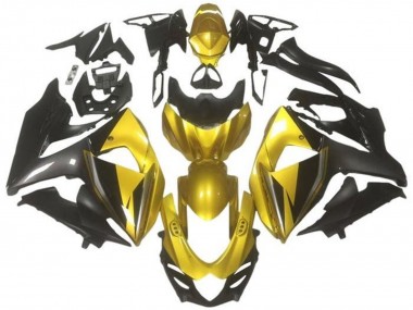 2009-2016 Suzuki GSXR 1000 Motorcycle Fairings - Gold Black Dark Grey