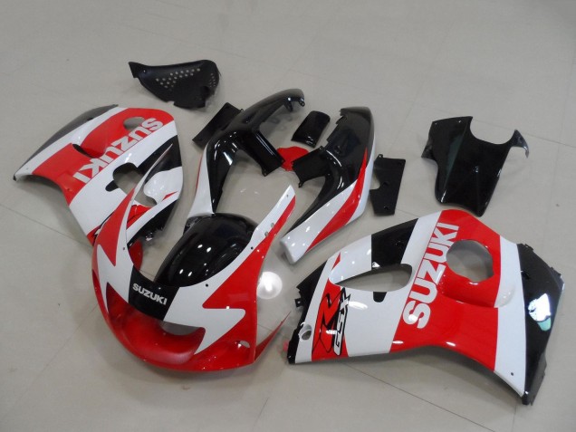 1996-2000 Suzuki GSXR 600 / GSXR 750 Motorcycle Fairings - Red White Black
