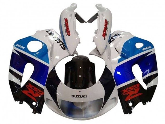 1996-2000 Suzuki GSXR 600 / GSXR 750 Motorcycle Fairings - White Black Double Blue Red