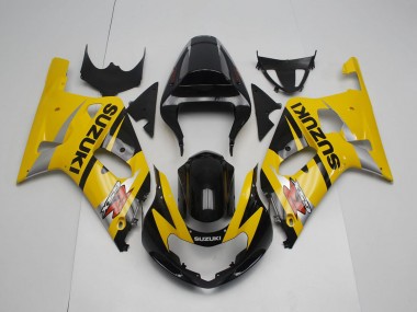 2001-2003 Suzuki GSXR 600 / GSXR 750 Motorcycle Fairing - Yellow Silver Glossy Black