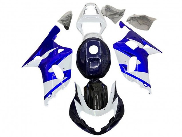 2001-2003 Suzuki GSXR 600 / GSXR 750 Motorcycle Fairings - White Blue Black