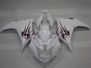 2009-2015 Yamaha FZ6R Motorcycle Fairings - White Flame