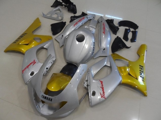 1996-2007 Yamaha YZF600R Thundercat Motorcycle Fairings - Silver Gold