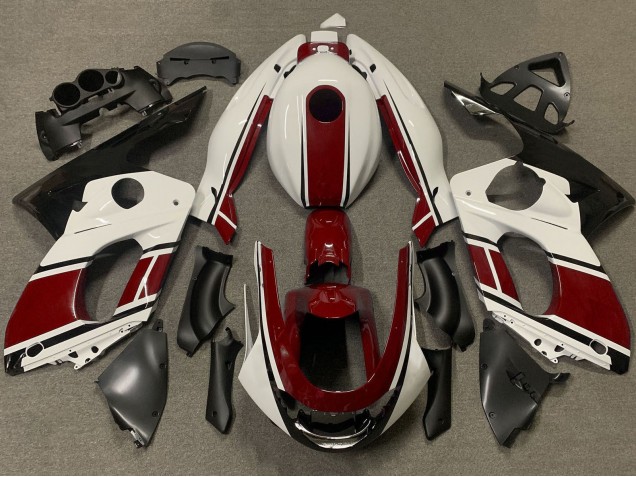 1996-2007 Yamaha YZF600R Thundercat Motorcycle Fairings - White Dark Red
