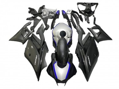 2022-2024 Yamaha YZF R3/R25 Motorcycle Fairings - Silver Blue Black Carbon Fiber Style