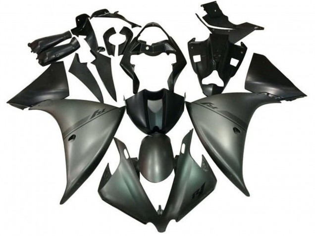 2009-2011 Yamaha YZF 1000 R1 Motorcycle Fairings - Silver Matte Black