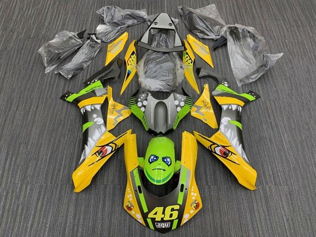 2015-2019 Yamaha YZF 1000 R1 Motorcycle Fairings - Yellow Green Shark 46