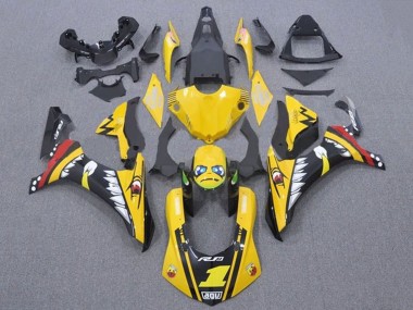 2015-2019 Yamaha YZF 1000 R1 Motorcycle Fairings - Yellow Red Shark