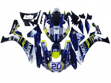 2015-2019 Yamaha YZF 1000 R1 Motorcycle Fairings - White Blue Yellow Black