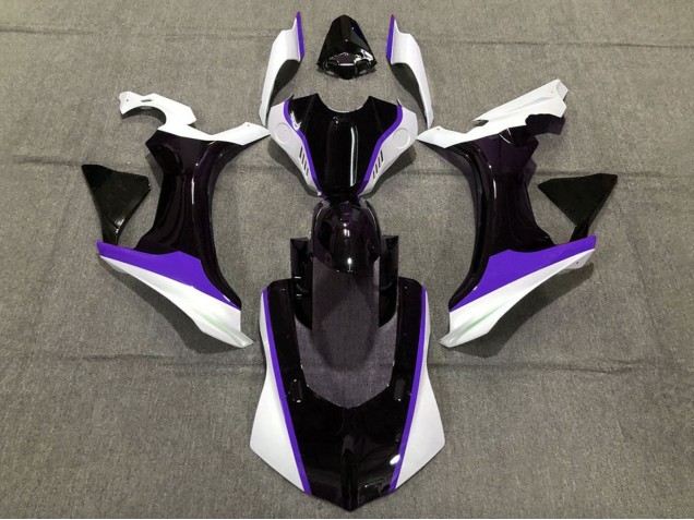 2015-2019 Yamaha YZF 1000 R1 Motorcycle Fairings - White Glossy Black Purple
