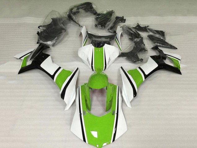 2015-2019 Yamaha YZF 1000 R1 Motorcycle Fairings - White Green Black