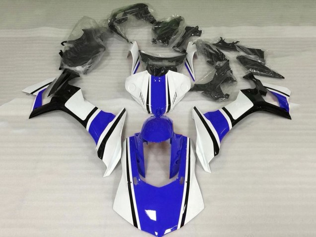 2015-2019 Yamaha YZF 1000 R1 Motorcycle Fairing - White Blue Black