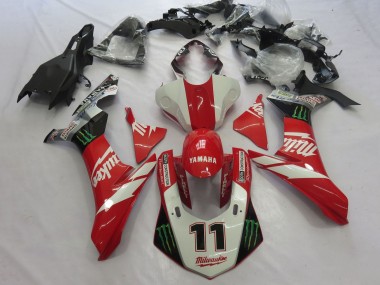 2015-2019 Yamaha YZF 1000 R1 Motorcycle Fairings - White Red Black Green Monster Milwaukee 11