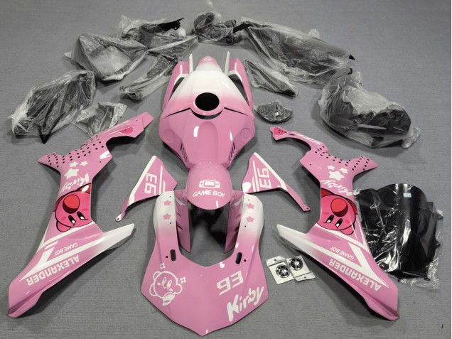 2020-2025 Yamaha YZF 1000 R1 Motorcycle Fairings - Pink White Kirby
