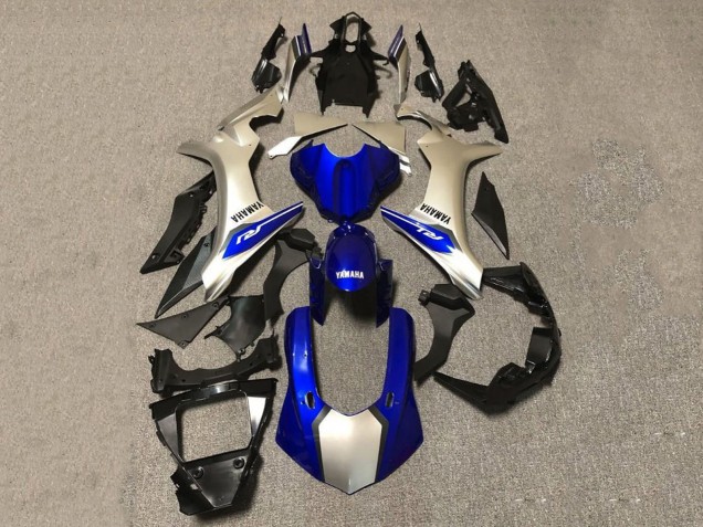 2020-2025 Yamaha YZF 1000 R1 Motorcycle Fairings - Silver Blue Glossy Black