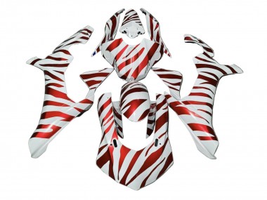 2020-2025 Yamaha YZF 1000 R1 Motorcycle Fairings - White Red Zebra