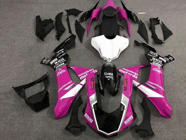 2020-2025 Yamaha YZF 1000 R1 Motorcycle Fairings - Pink White Glossy Black Sam