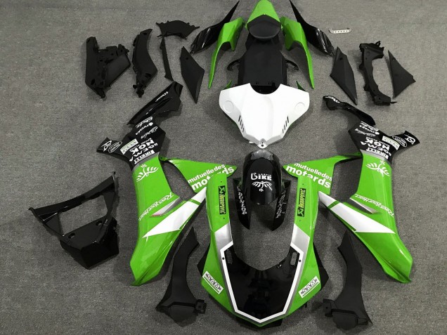 2020-2025 Yamaha YZF 1000 R1 Motorcycle Fairings - Green White Glossy Black Sam