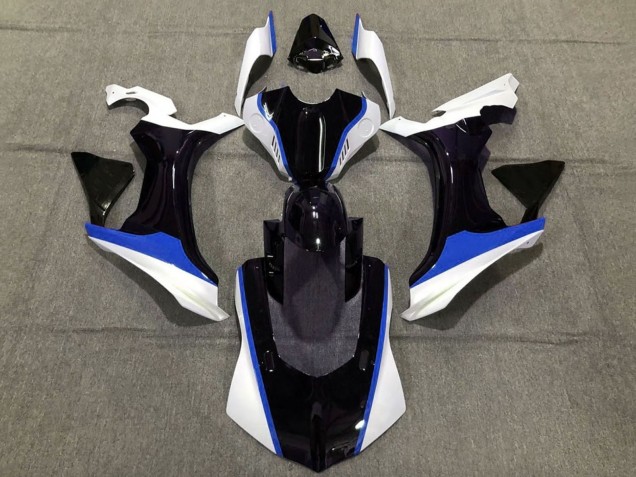 2020-2025 Yamaha YZF 1000 R1 Motorcycle Fairings - White Blue Glossy Black